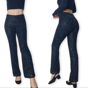 Vintage Fashion Bug Navy Blue Sparkle Pull-On Pants Plus Size 18/20